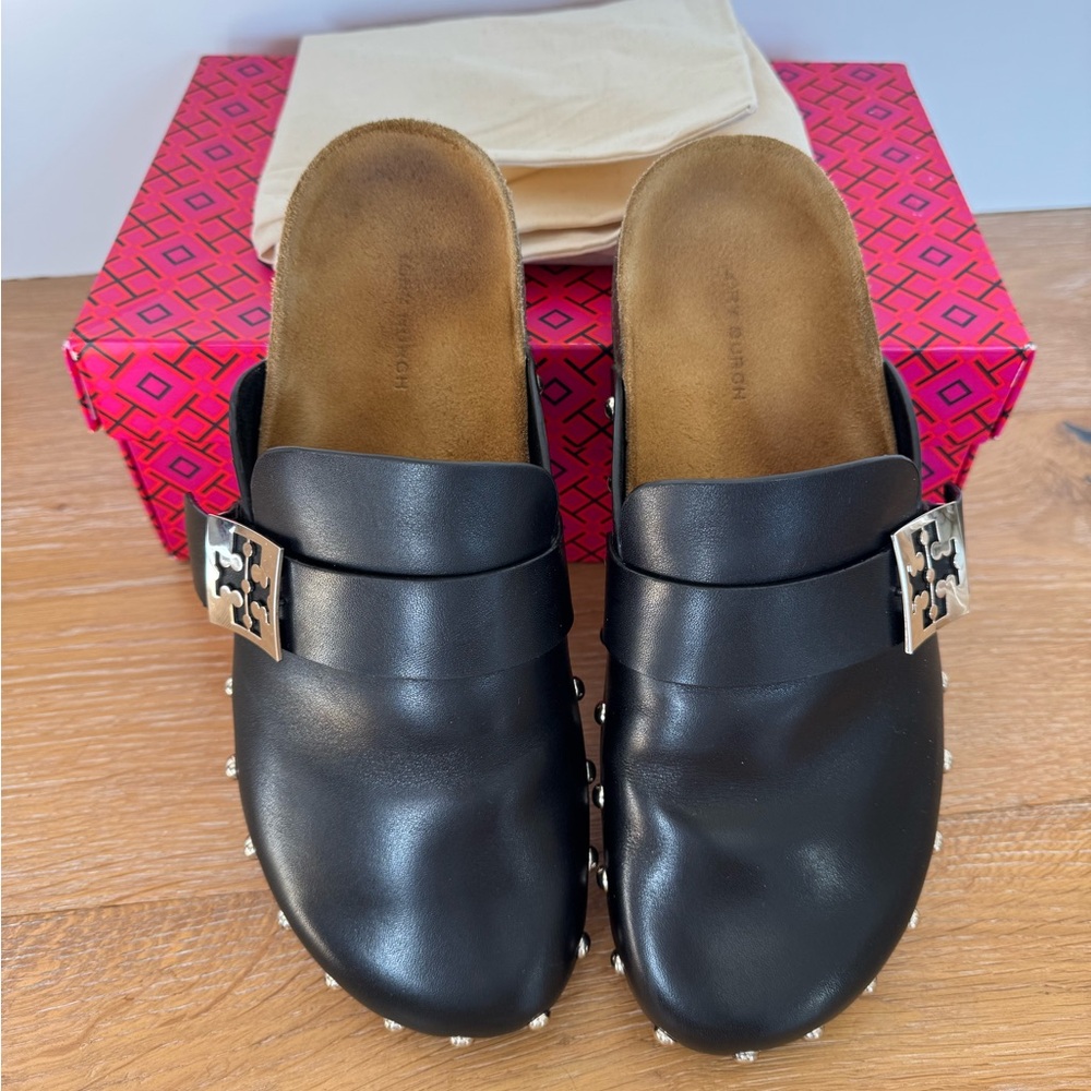 Tory Burch Mellow Studded Mule Black size 9.5